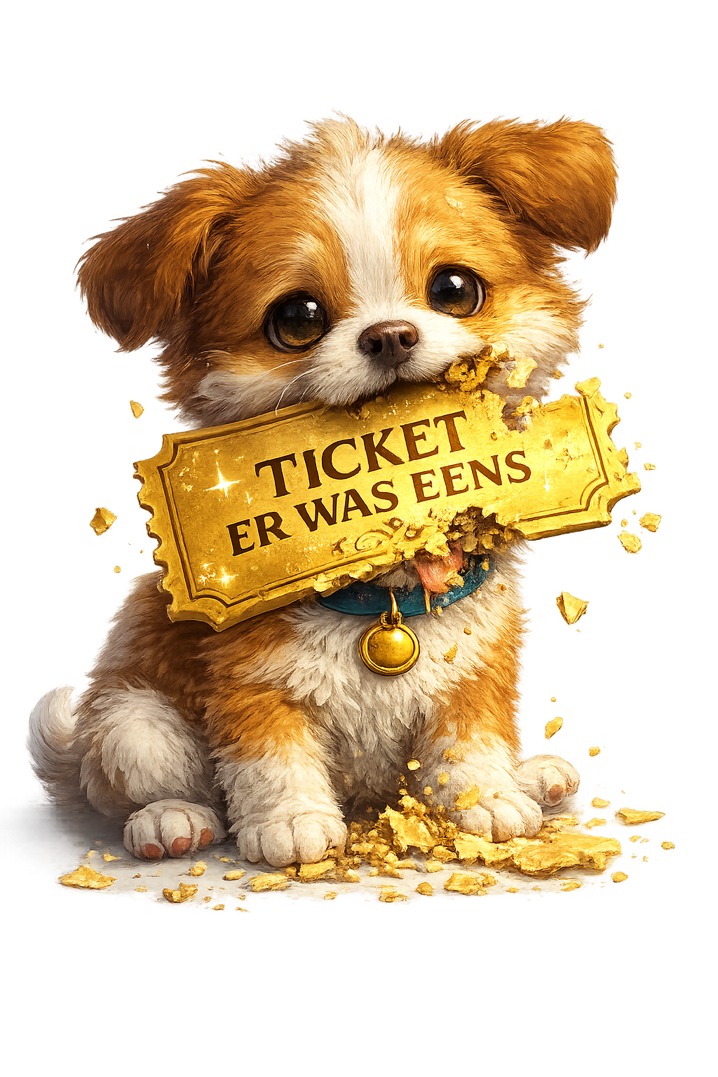 hond met ticket